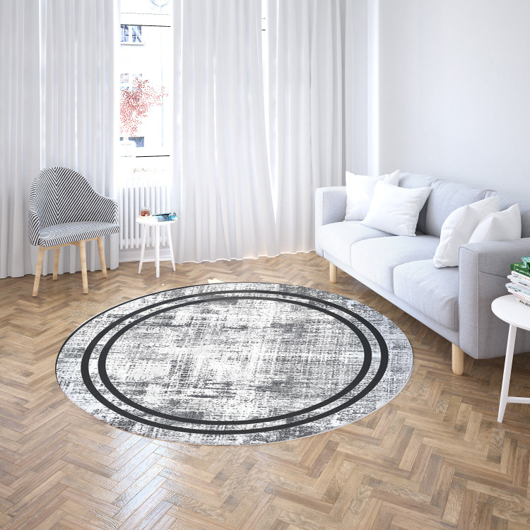 فرشینه گِرد هال و پذیرایی کد C45 رویه مخمل درجه یک استپ دار بدون سُر