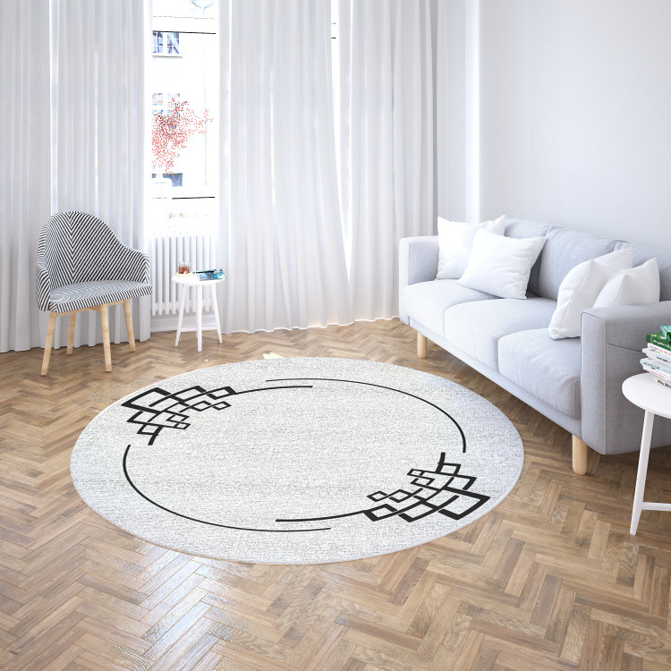 فرشینه گِرد هال و پذیرایی کد C50 رویه مخمل درجه یک استپ دار بدون سُر