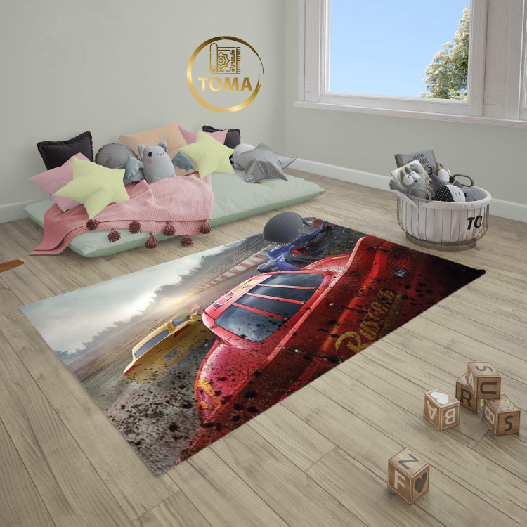 خرید آنلاین فرشینه اتاق کودک کد H368 مخمل تُرک استُپ دار، نرم و لطیف، قابل شستشو