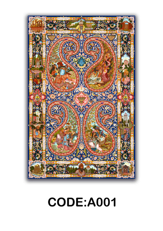 فرش طرح ابریشم