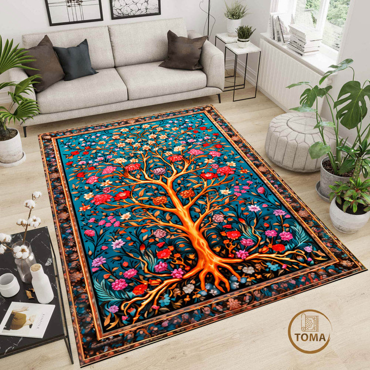 فرشینه طرح فرش ابریشم کد A040