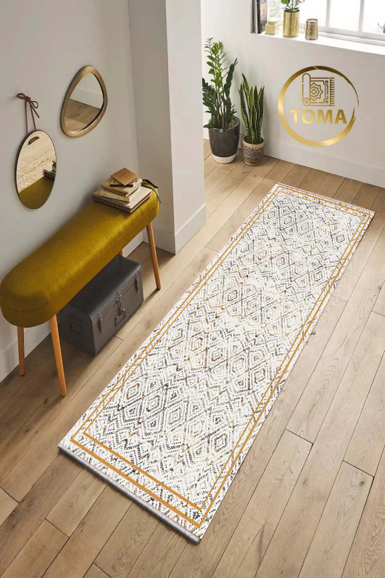 فرش راهرویی کد R106 قابل شستشوی راحت، سبک و لایه پشت استُپ دار