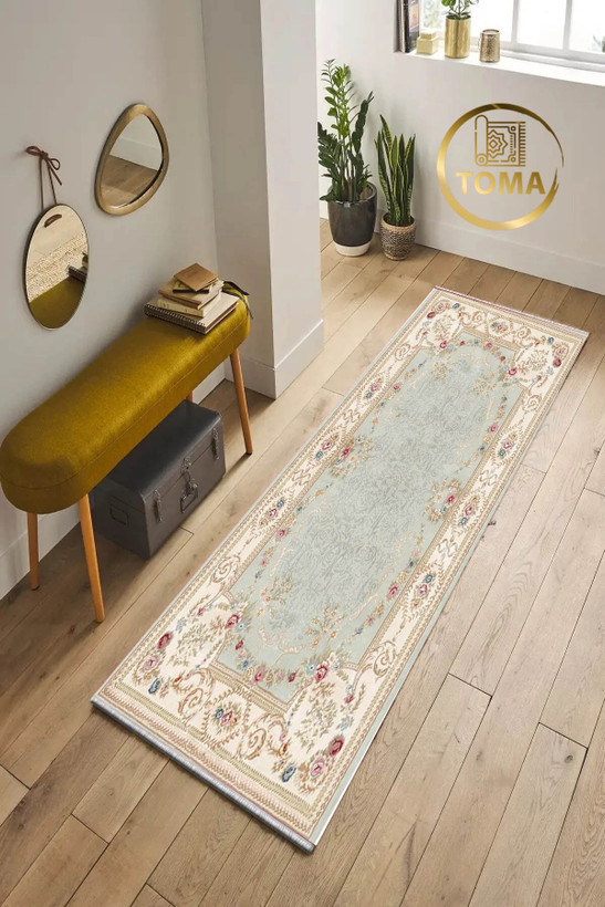 فرش راهرویی مدرن کد R149 قابل شستشوی راحت، سبک و لایه پشت استُپ دار
