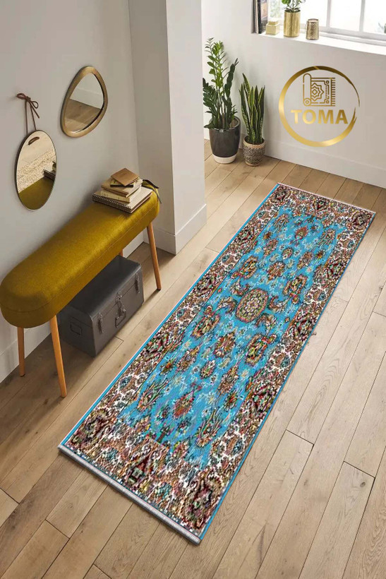 خرید اینترنتی فرش راهرویی مدرن کد R160 قابل شستشوی راحت، سبک و لایه پشت استُپ دار