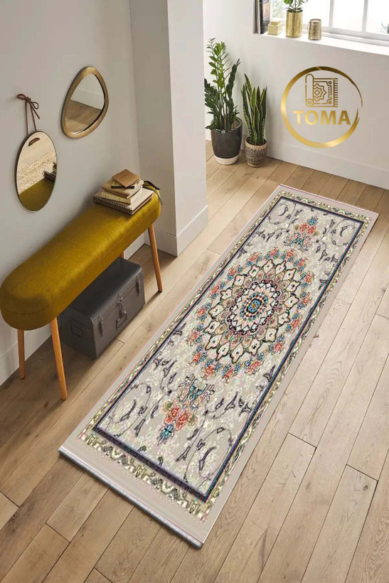 خرید اینترنتی فرش راهرویی مدرن کد R162 قابل شستشوی راحت، سبک و لایه پشت استُپ دار