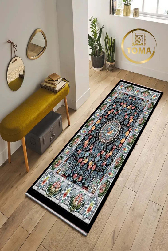 خرید اینترنتی فرش راهرویی مدرن کد R163 قابل شستشوی راحت، سبک و لایه پشت استُپ دار