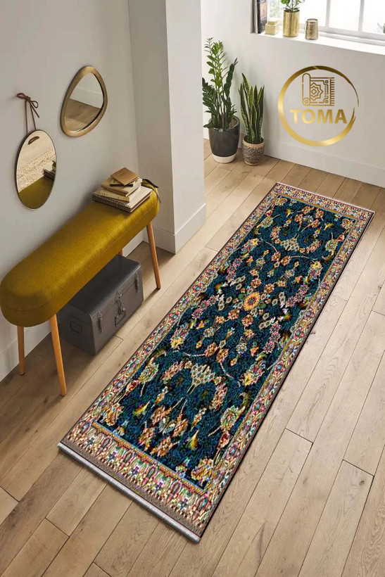 خرید اینترنتی فرش راهرویی مدرن کد R164 قابل شستشوی راحت، سبک و لایه پشت استُپ دار