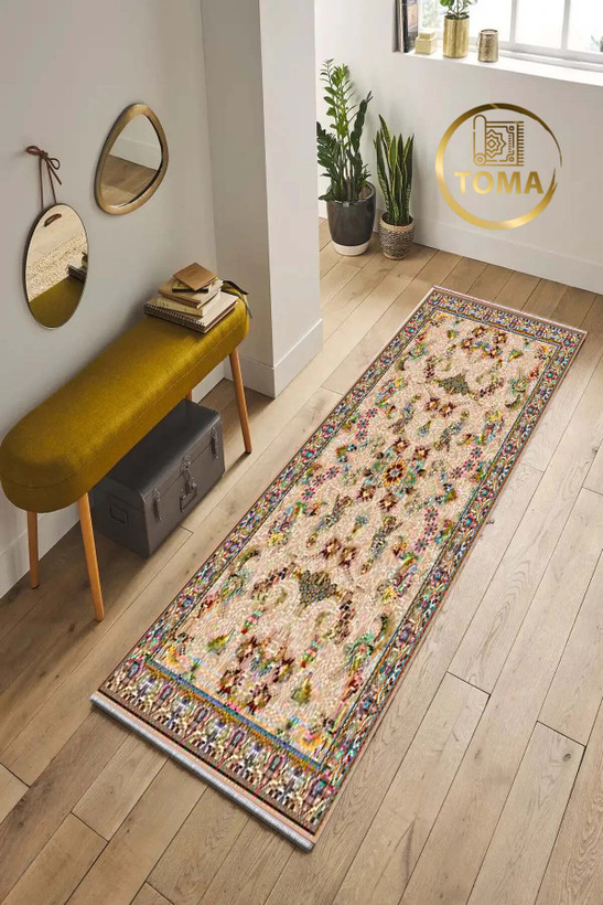 خرید اینترنتی فرش راهرویی مدرن کد R165 قابل شستشوی راحت، سبک و لایه پشت استُپ دار