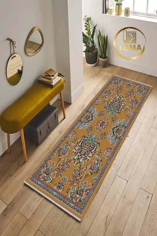 خرید اینترنتی فرش راهرویی مدرن کد R168 قابل شستشوی راحت، سبک و لایه پشت استُپ دار