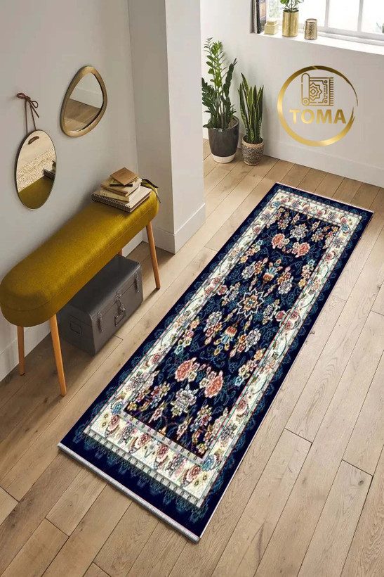 خرید اینترنتی فرش راهرویی مدرن کد R169 قابل شستشوی راحت، سبک و لایه پشت استُپ دار