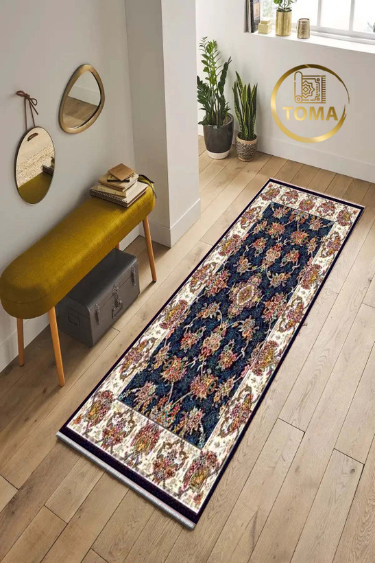 خرید اینترنتی فرش کناره مدرن کد R185 قابل شستشوی راحت، سبک و لایه پشت استُپ دار