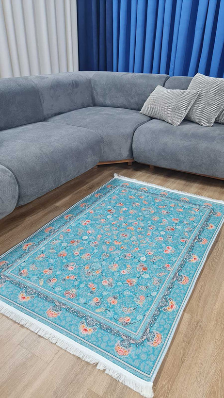 فروش فرشینه طرح فرش ابریشم کد A096 قابل شستشوی راحت، سبک و لایه استُپ دار