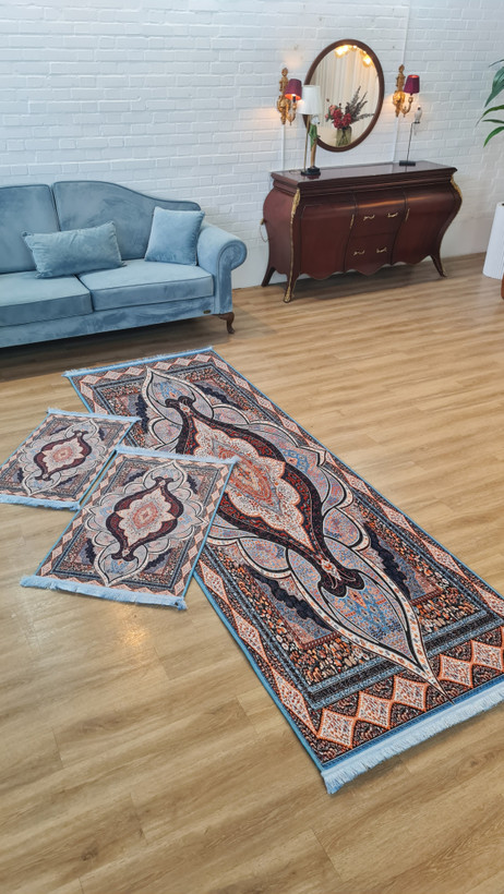سفارش آنلاین فرشینه طرح ابریشم کد A107 قابل شستشوی راحت، بدون سُر